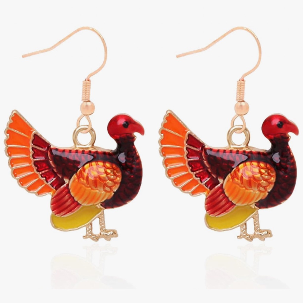 Amazon Vibrant Turkey Earrings - Red Orange Yellow 15$